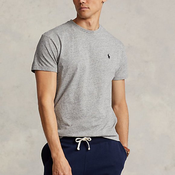 Jersey Crewneck T-Shirt Classic Fit Grey Heather - Picture 2 of 2